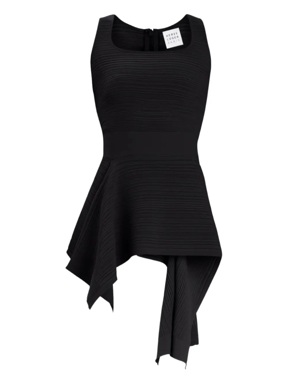 Hervé Léger blusa sin mangas con peplum | negro | Image 1