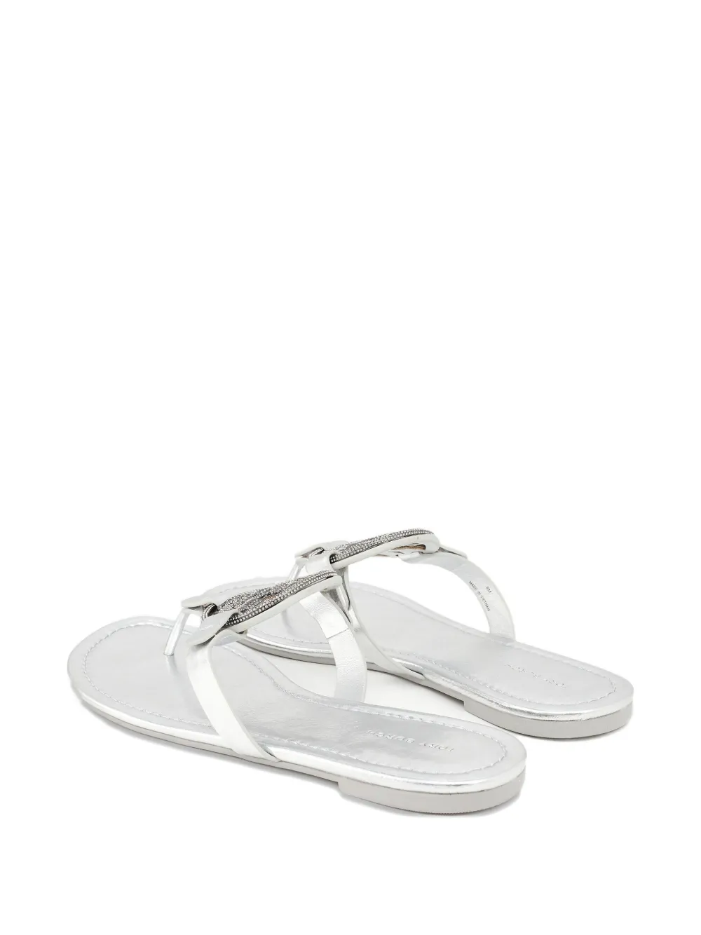 Tory Burch Miller logo-plaque sandals Grijs