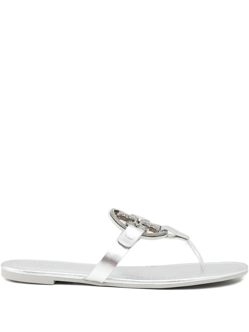 Tory Burch Miller logo-plaque sandals Grijs