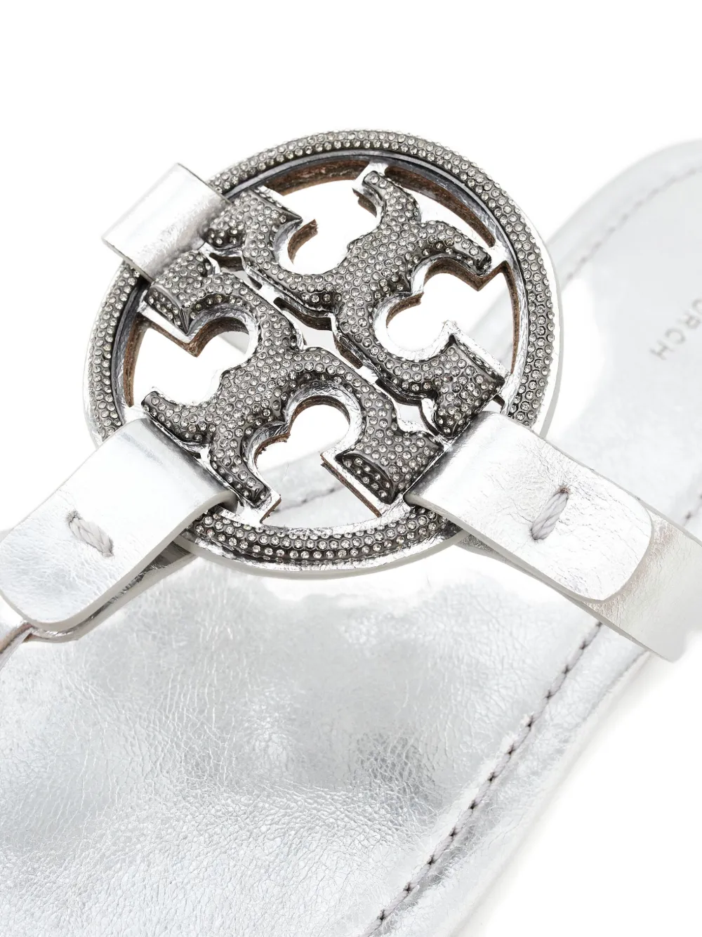 Tory Burch Miller logo-plaque sandals Grijs