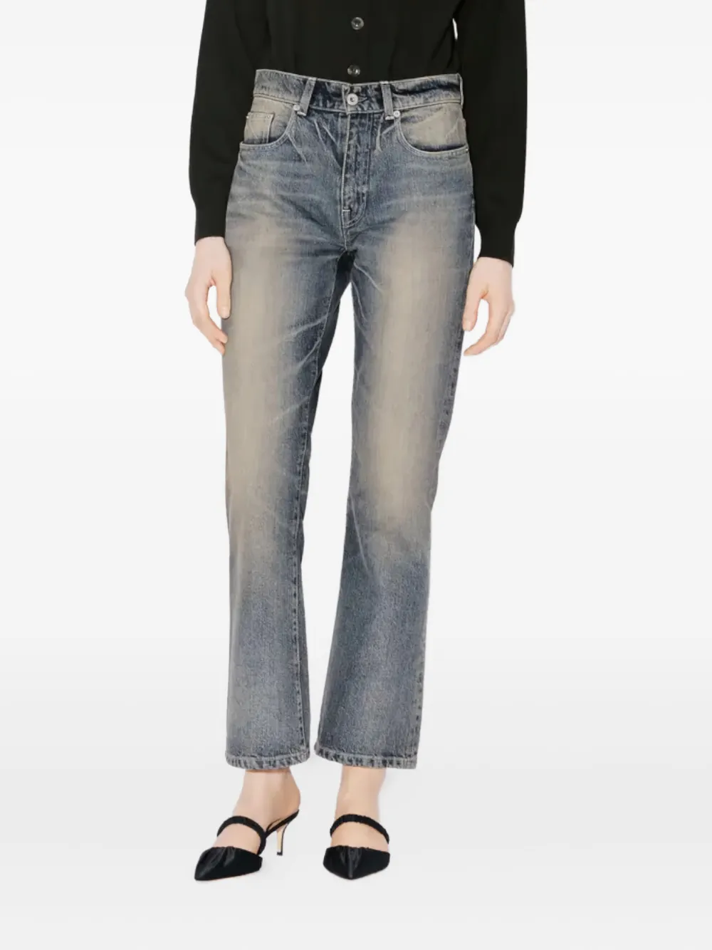 Kenzo Bara jeans met logopatch Blauw