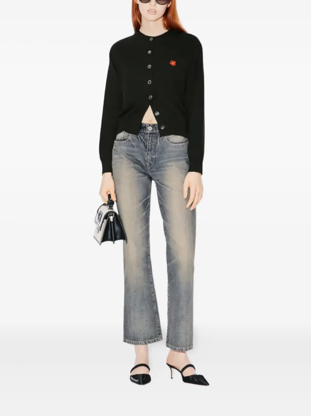 Kenzo Bara logo-patch jeans - Blauw
