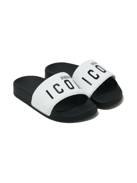 DSQUARED2 KIDS logo-strap flip flops
