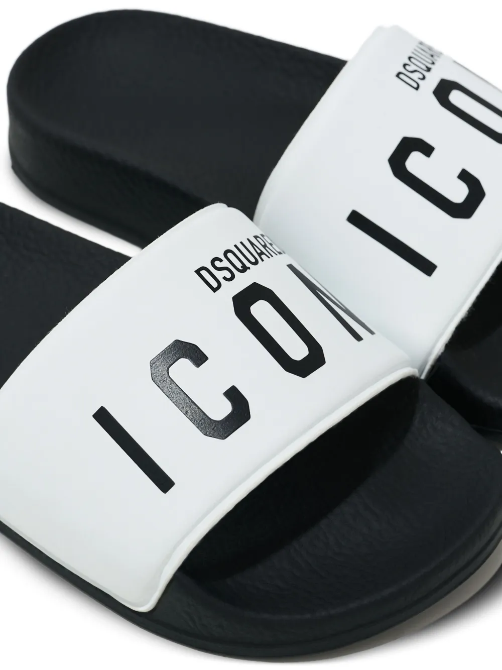 DSQUARED2 KIDS Teenslippers met logo-bandje Wit