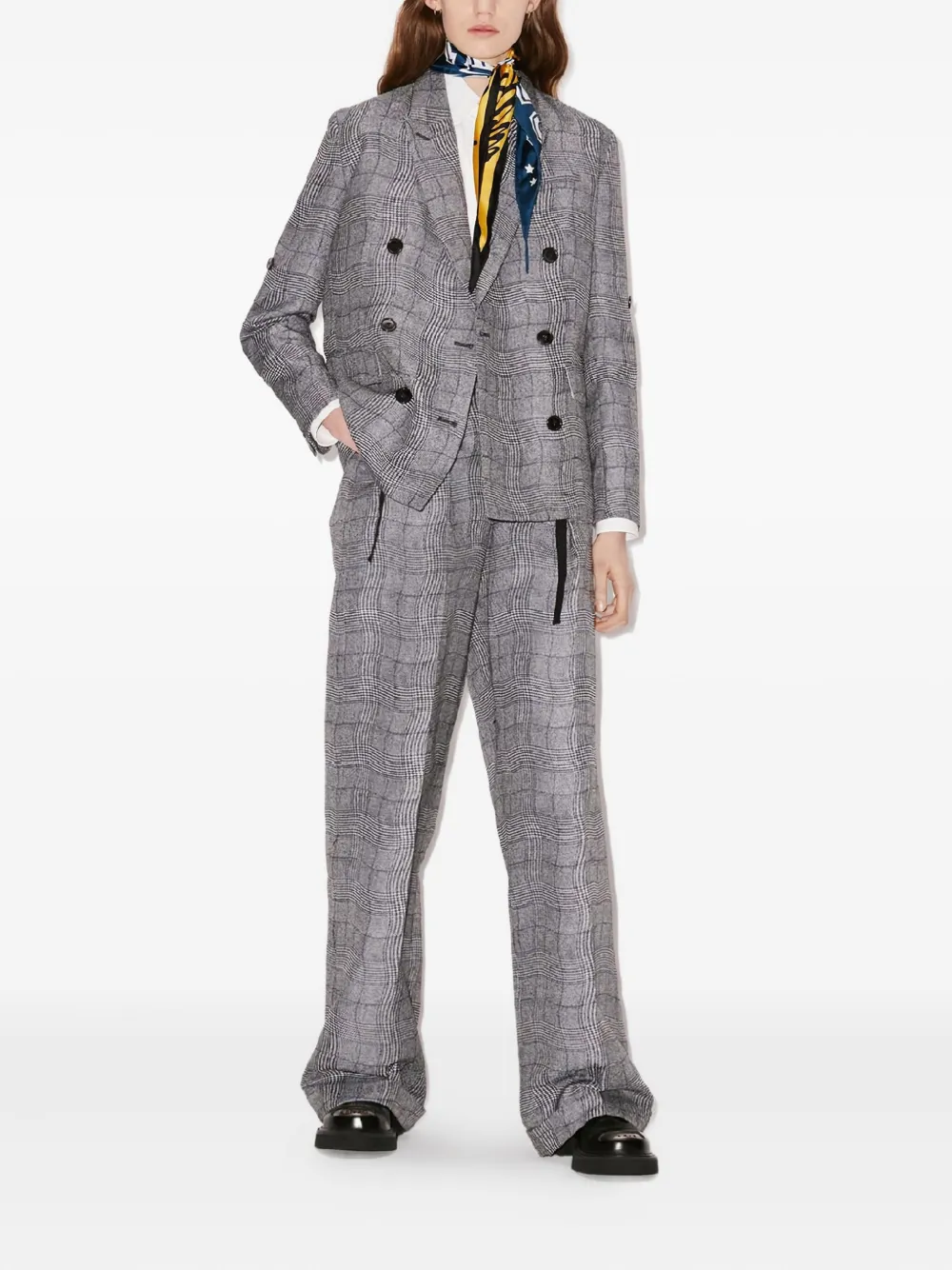 Kenzo check tailored trousers - Grijs