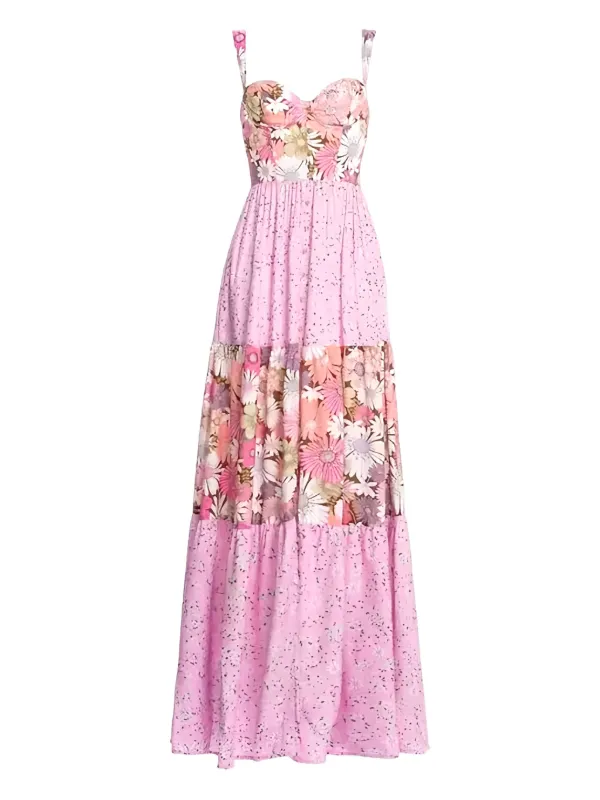 agua bendita pink dress Agua by Agua Bendita Mielero Midi Dress in Pink