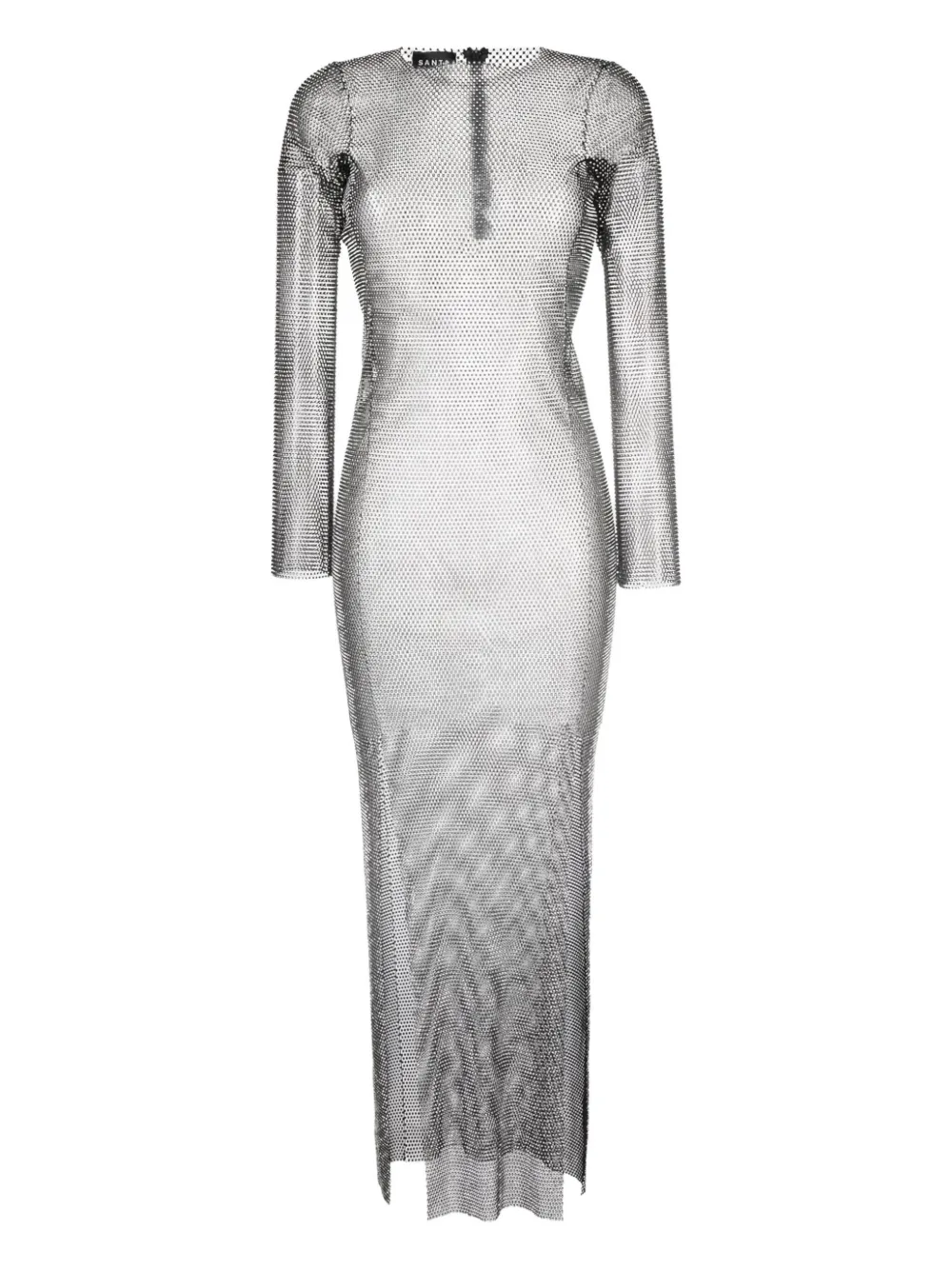 Santa Brands Maxi-jurk verfraaid met mesh Zwart