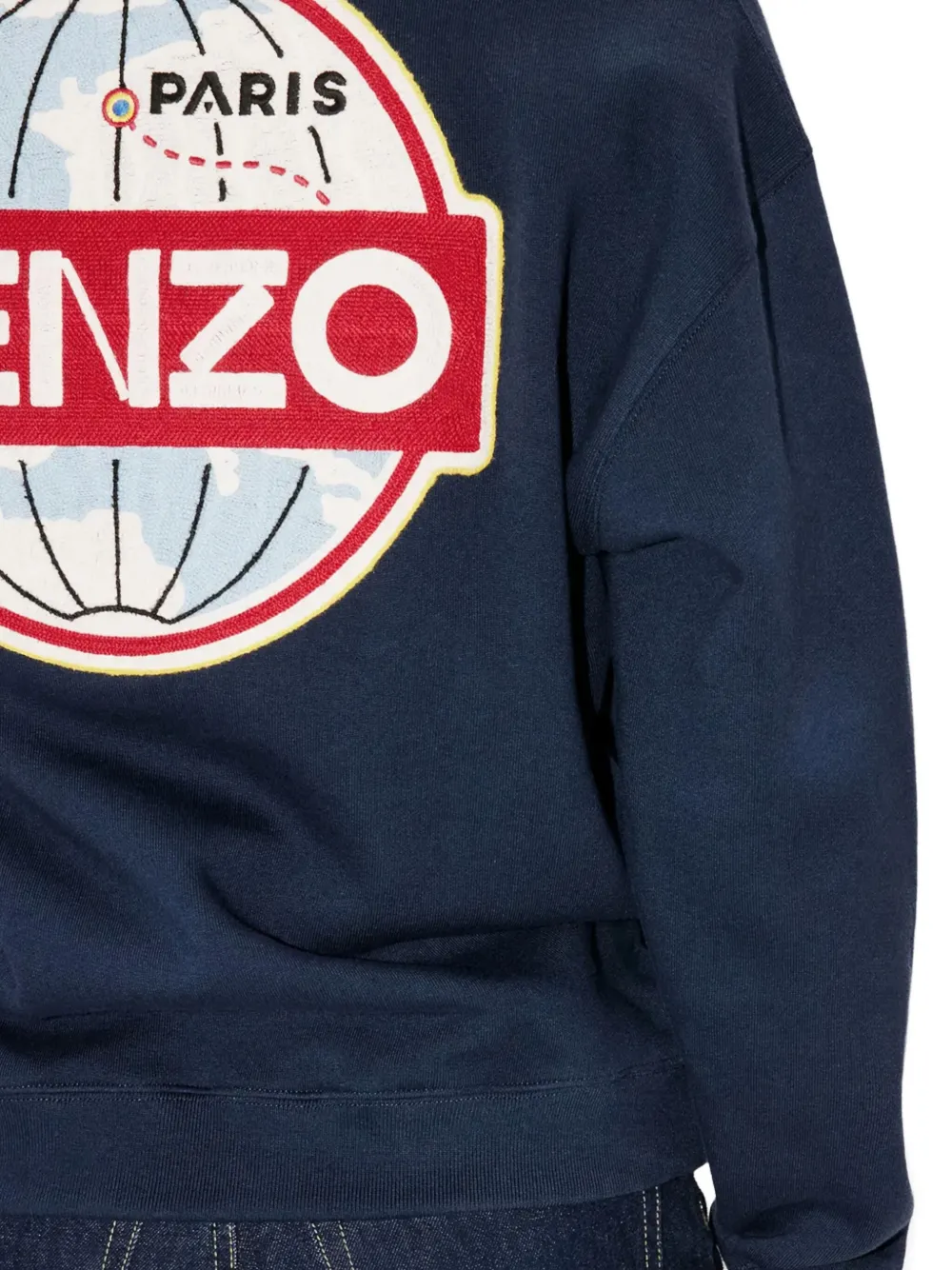 Kenzo Sweater met logopatch Blauw