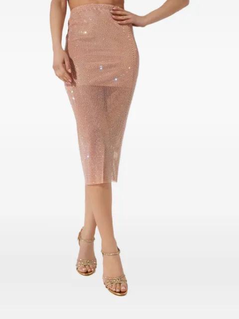 Santa Brands crystal-embellished midi skirt