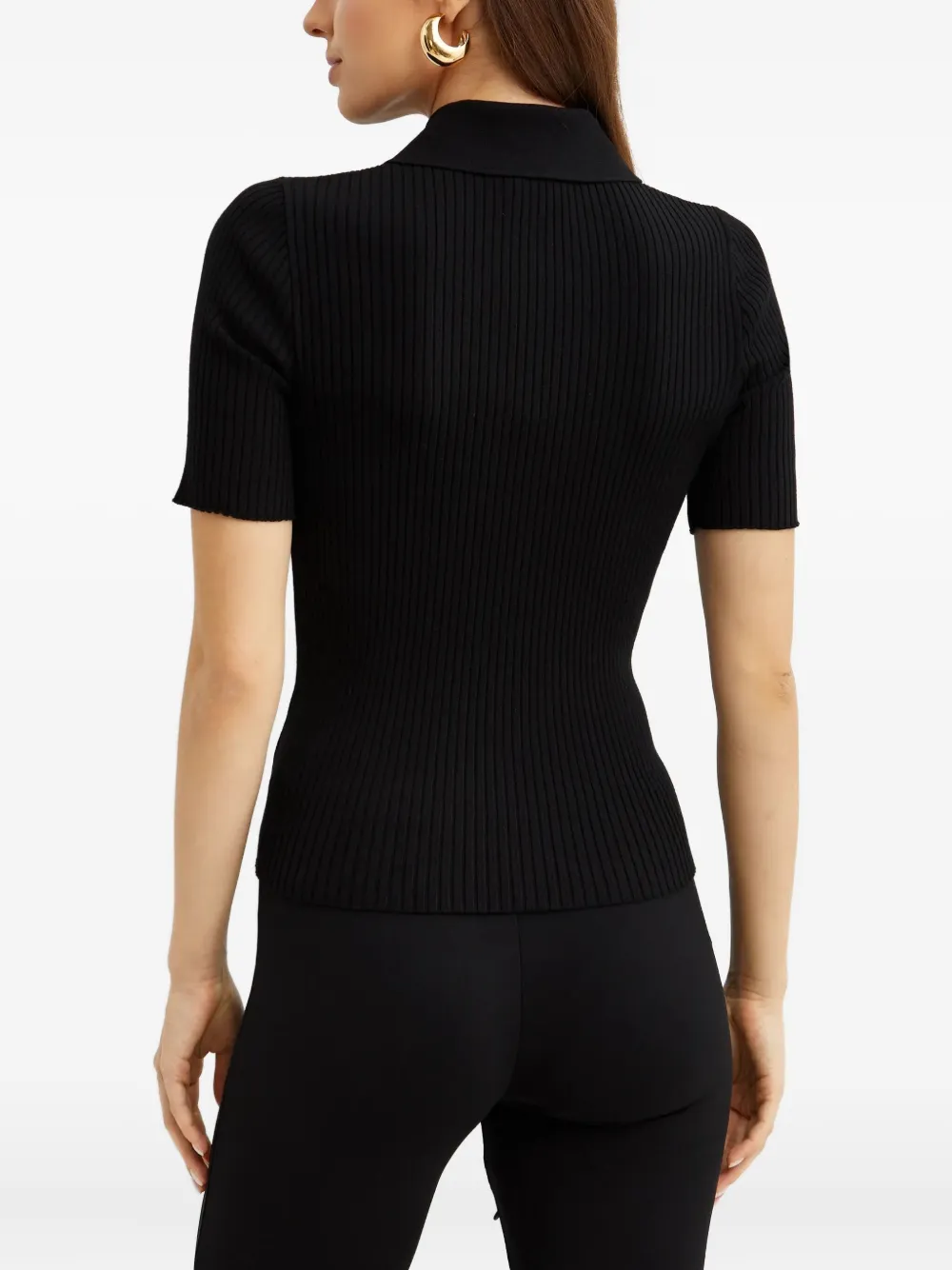 Courrèges Poloshirt met geborduurd logo Zwart