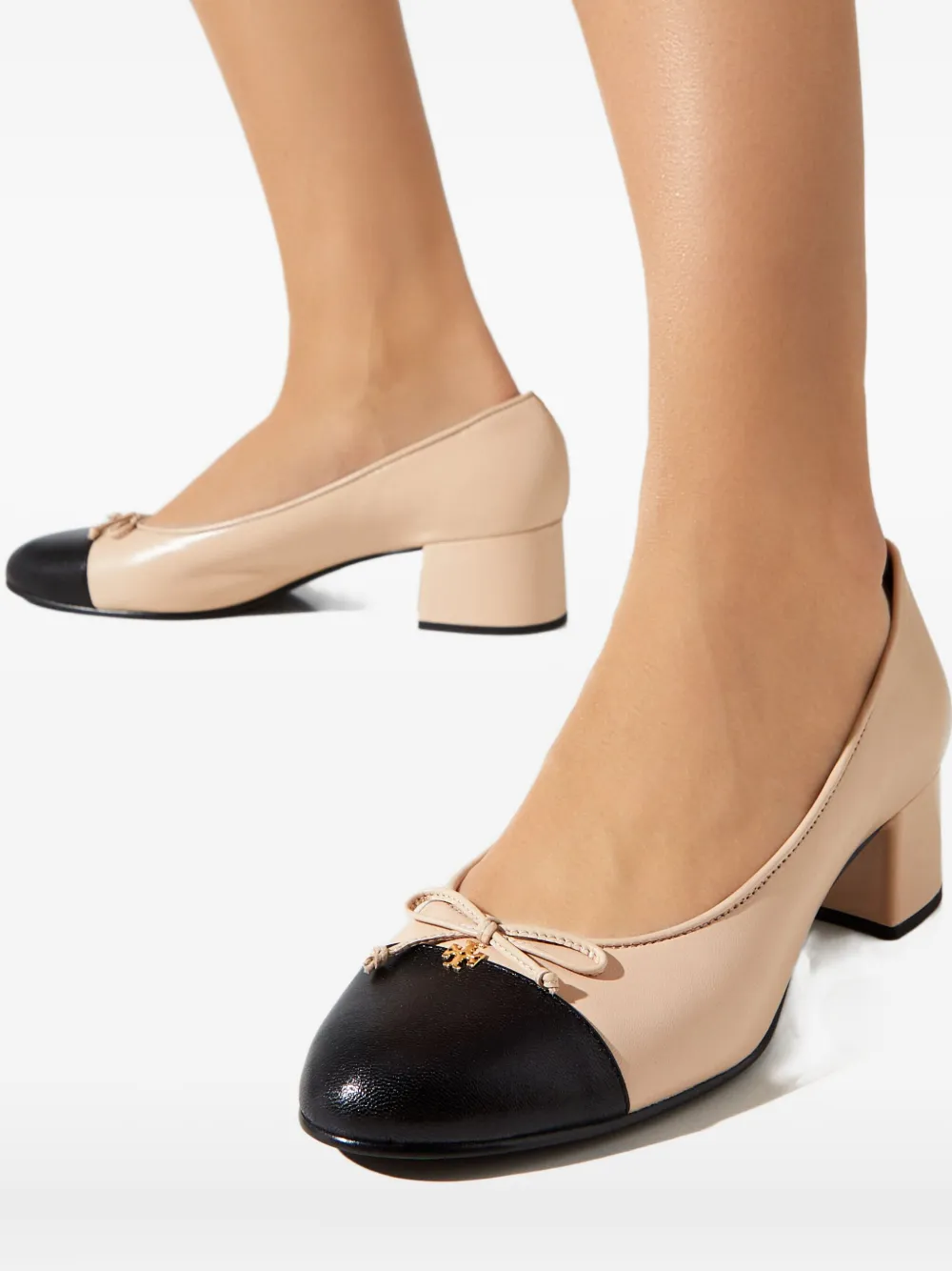 Tory Burch 45mm bow-detail pumps Beige
