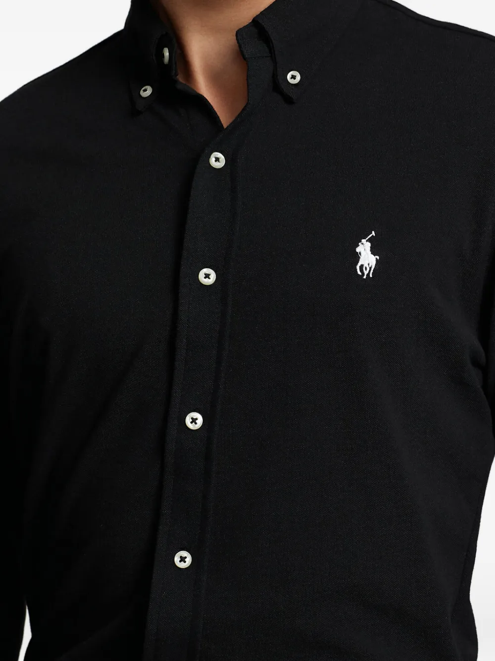 Polo Ralph Lauren Overhemd met geborduurd logo Zwart