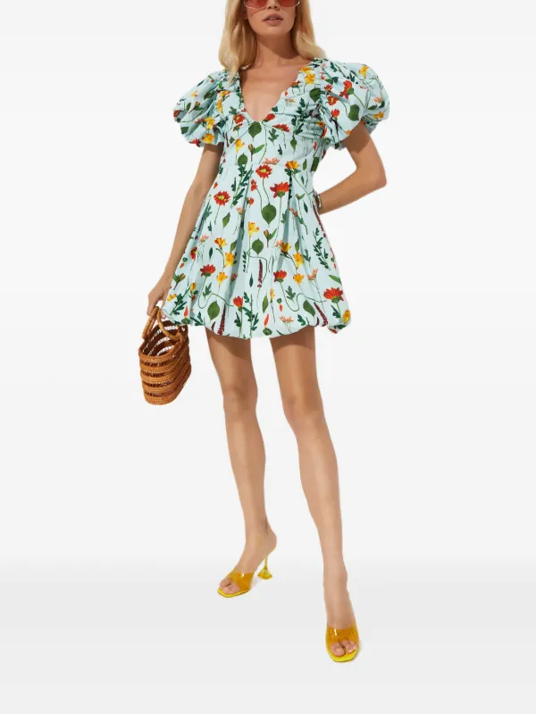 agua bendita dress Bendita: Ameli Maxi (20706) S Floral print with pearl embellishments Pluma floral corset cotton dress