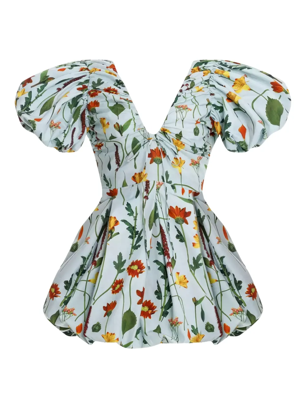 Agua By Agua Bendita Noni Primavera Floral-print Mini Dress In Blue