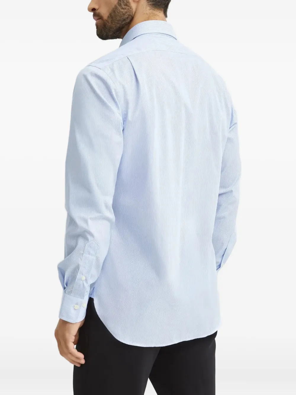 Polo Ralph Lauren Gestreept overhemd met borduurwerk Blauw