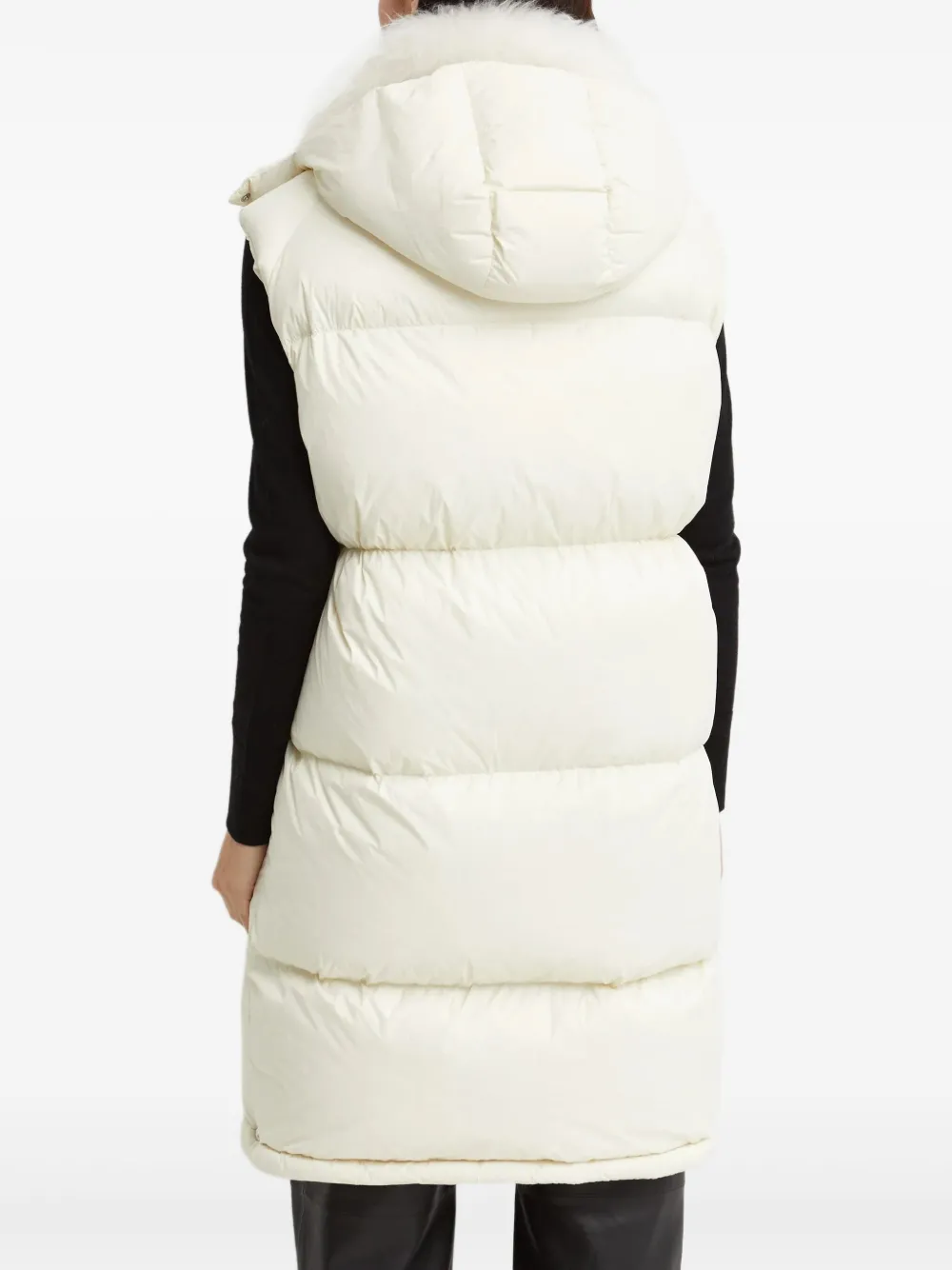 Yves Salomon Detachable-hoodie Gilet In White