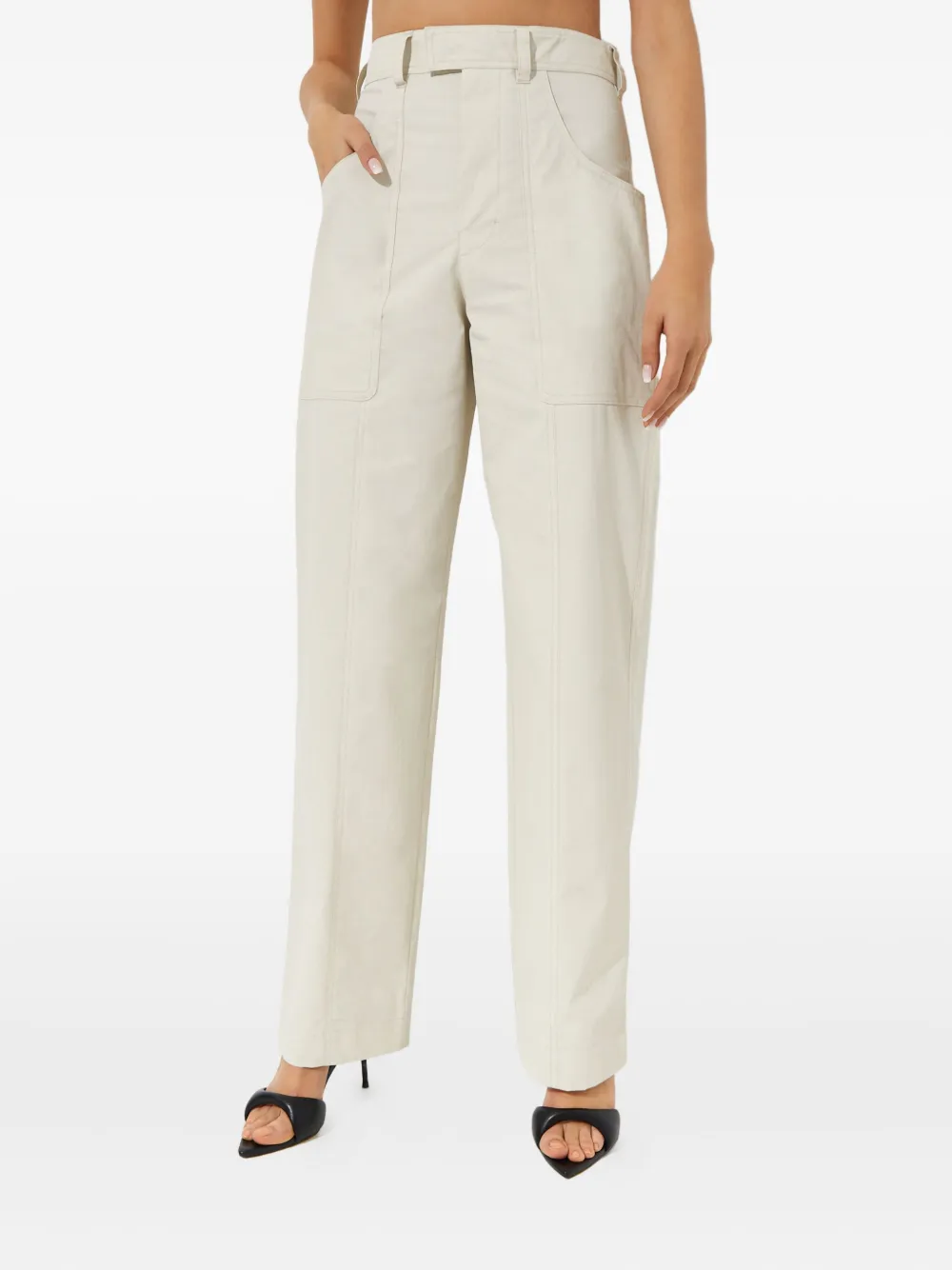 ISABEL MARANT Glatiny high-rise trousers | Neutrals | Image 1