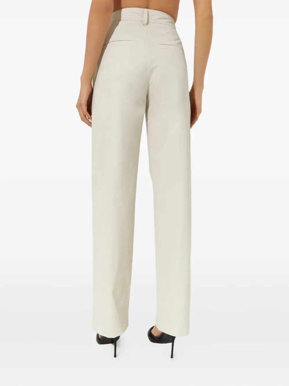 ISABEL MARANT Glatiny high-waist broek Beige