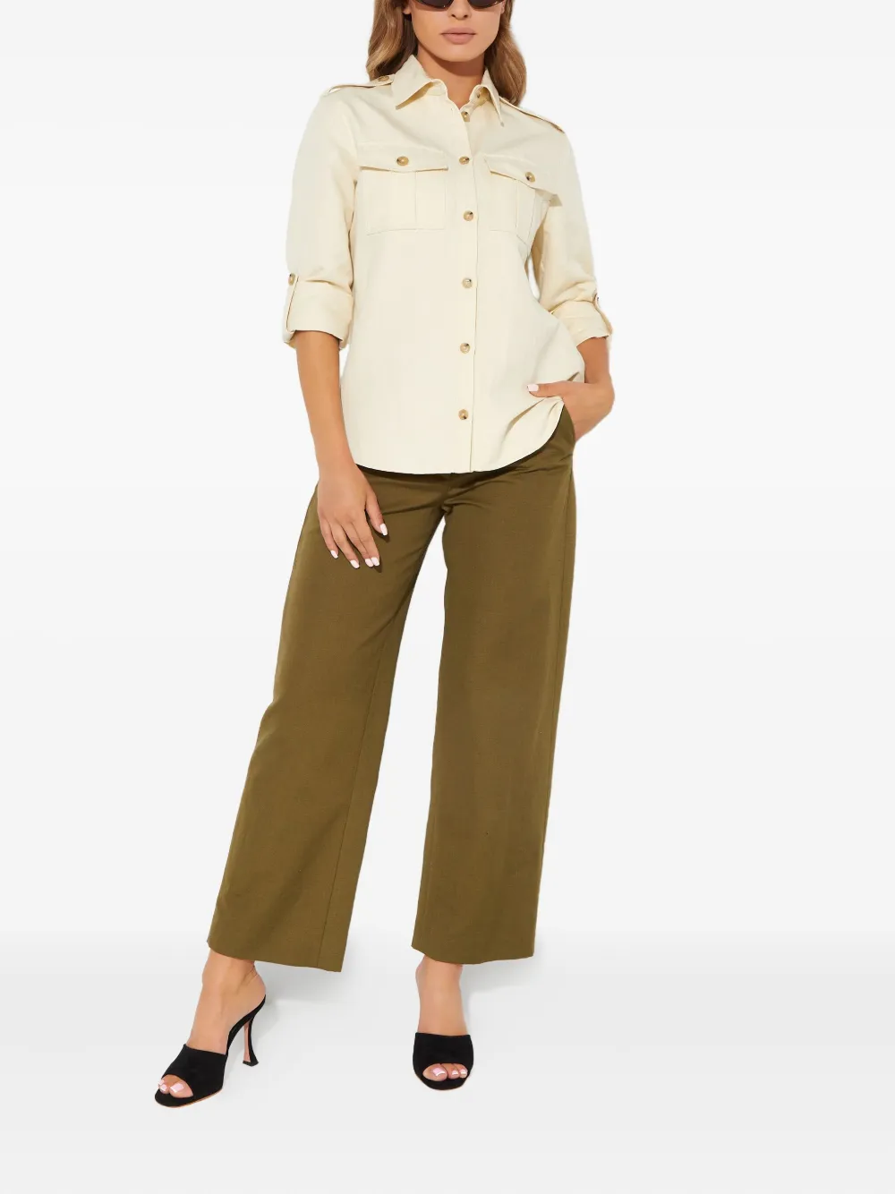 Fay Poloshirt met geborduurd logo - Beige