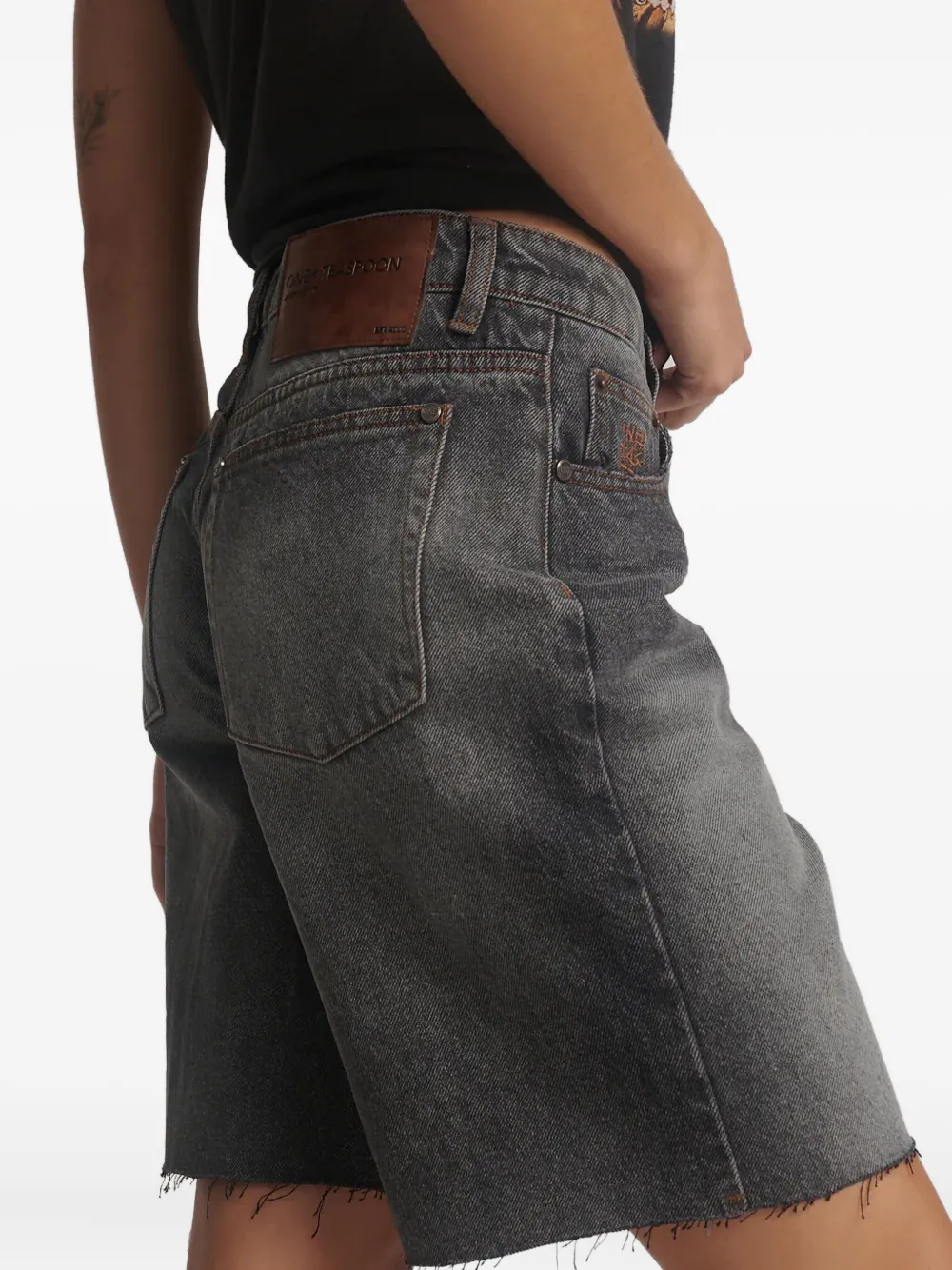 One Teaspoon Jackson Denim Shorts In Black