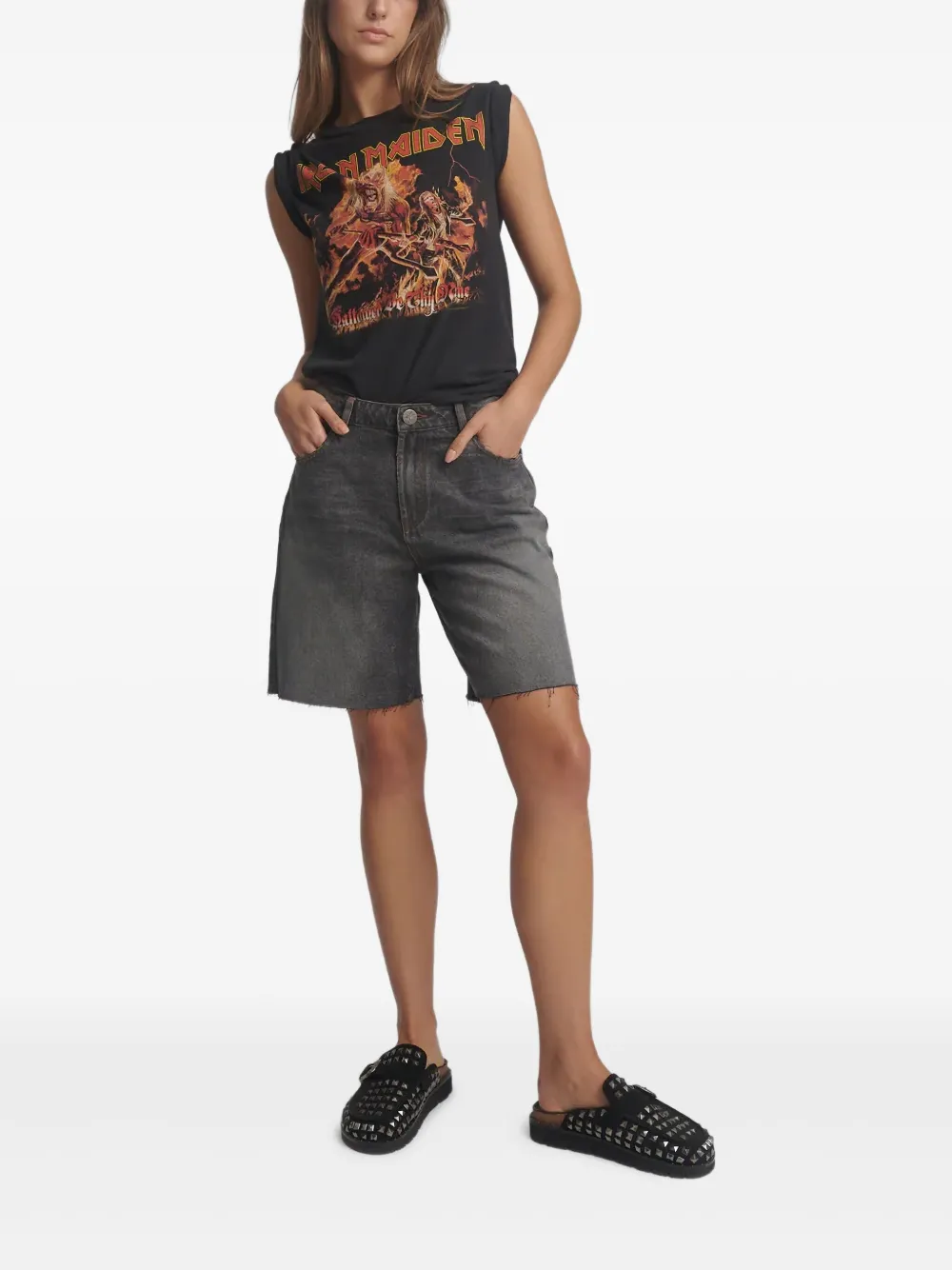 One Teaspoon Jackson Denim Shorts In Black