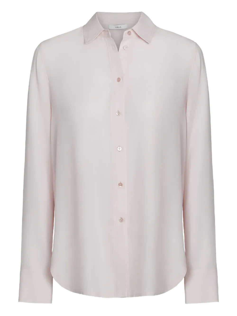 Vince Buttoned Silk Shirt In Pink