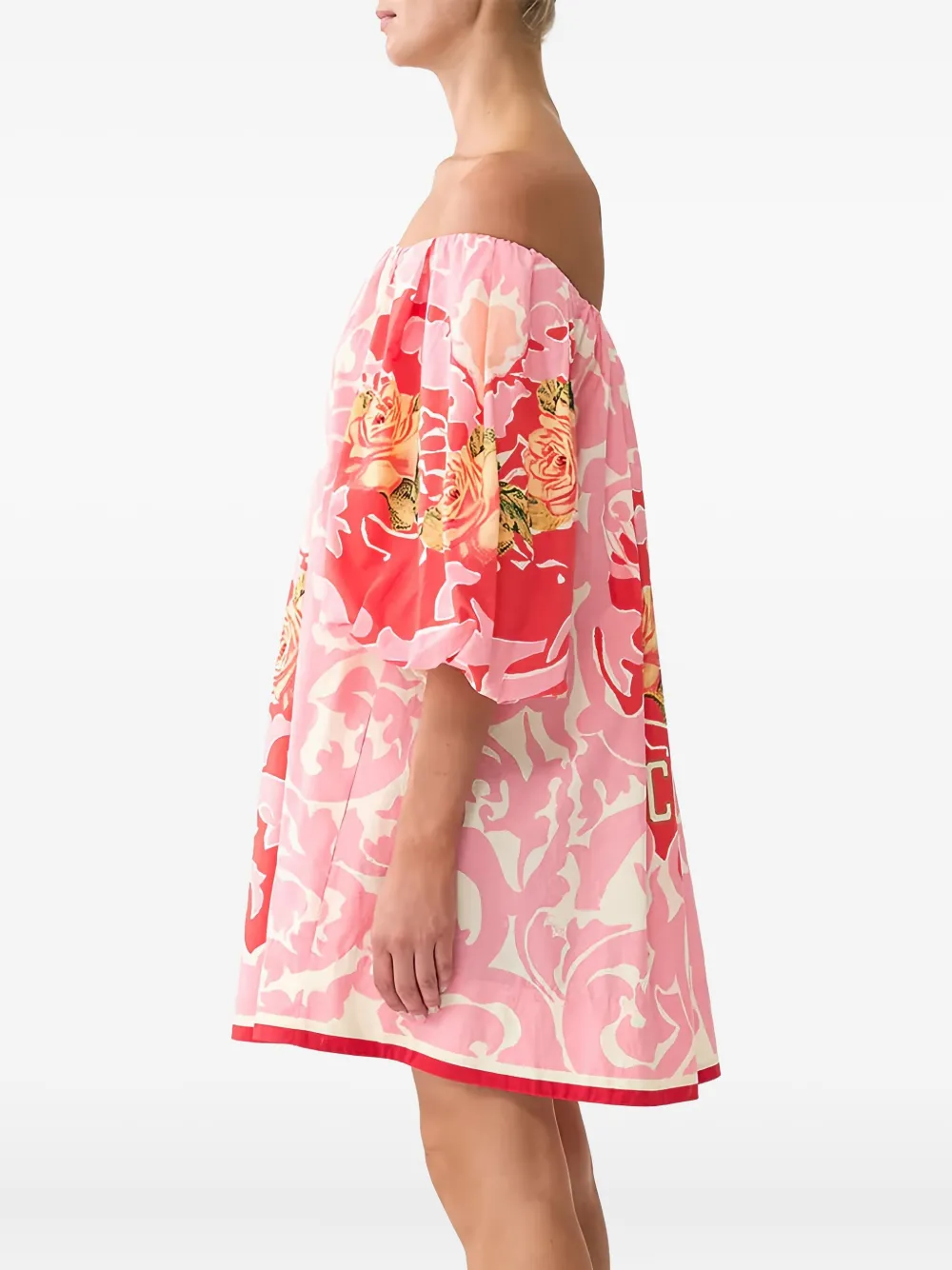 Camilla Off-shoulder mini-jurk Roze