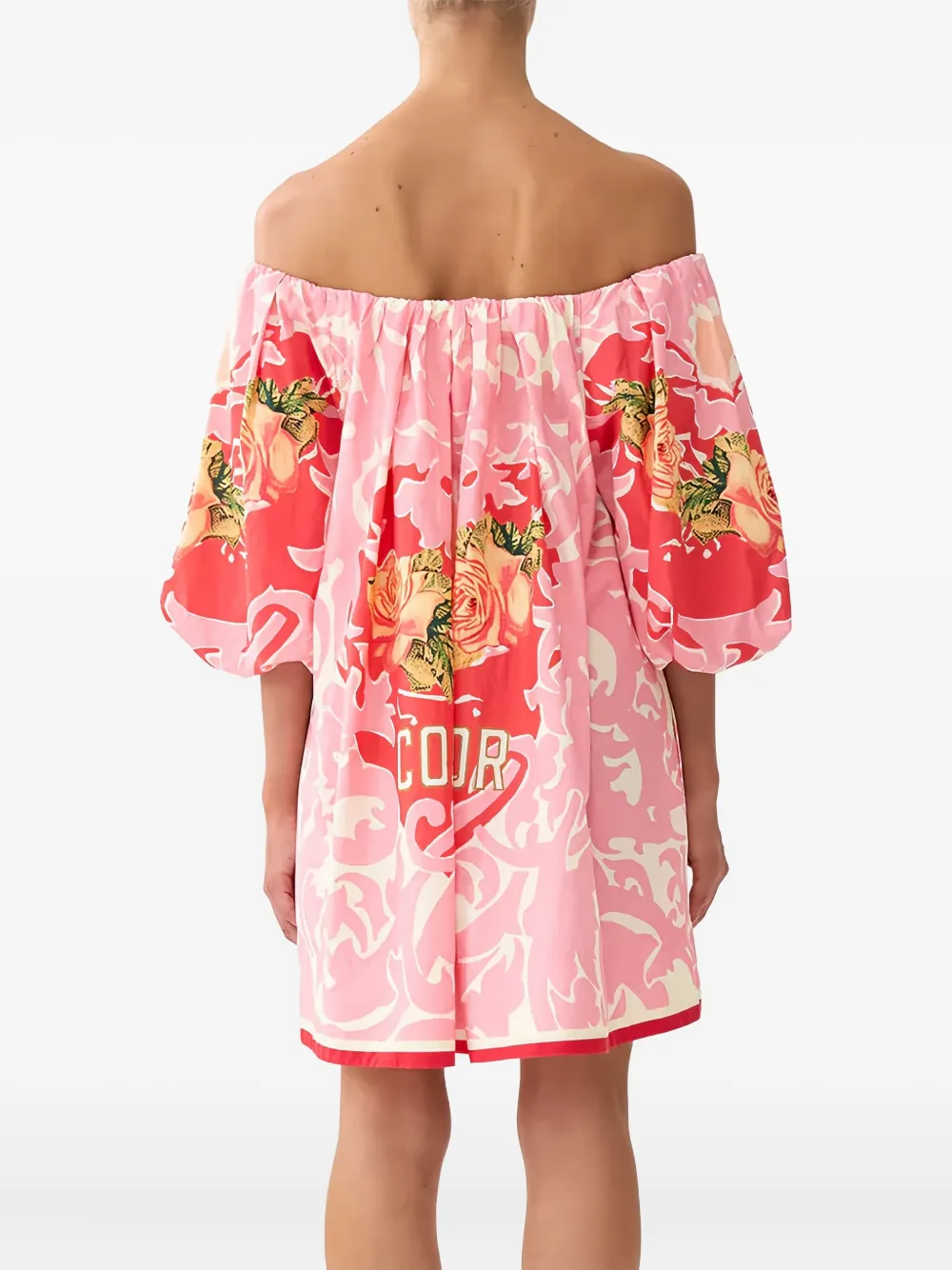 Camilla Off-shoulder mini-jurk Roze