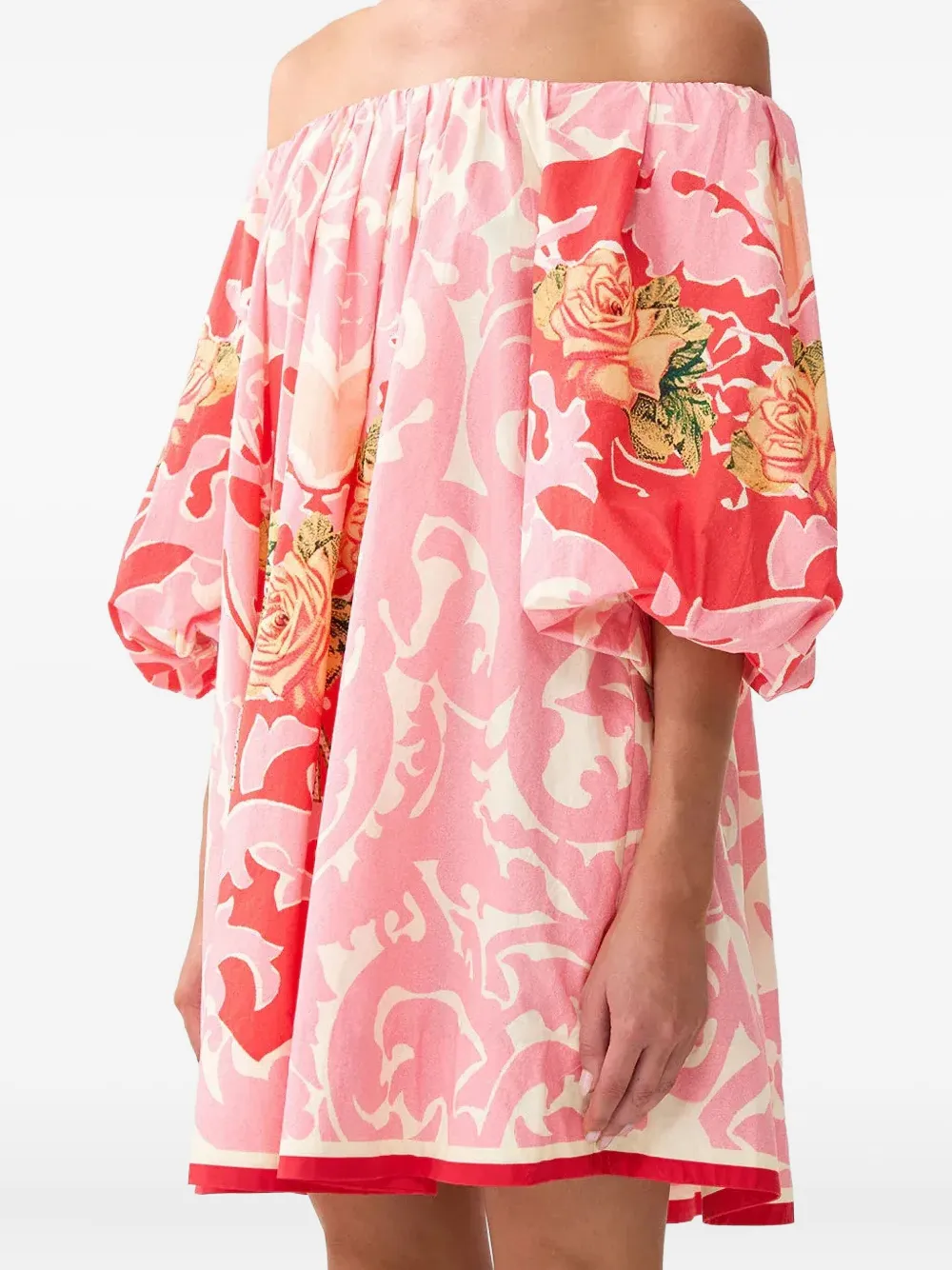 Camilla Off-shoulder mini-jurk Roze