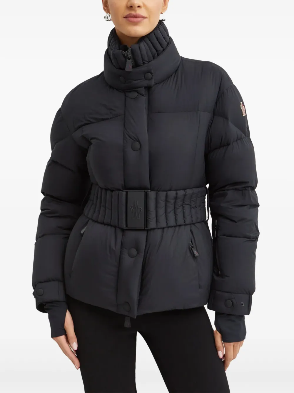 Moncler Jas met logopatch Zwart
