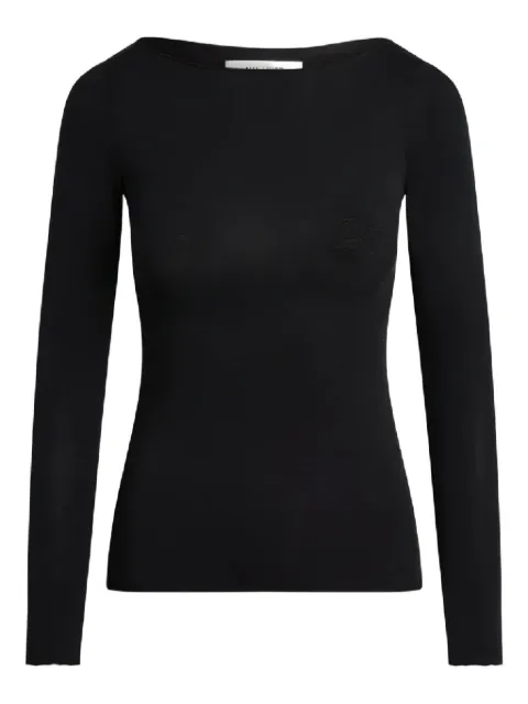 Aya Muse top manga larga con cuello barco