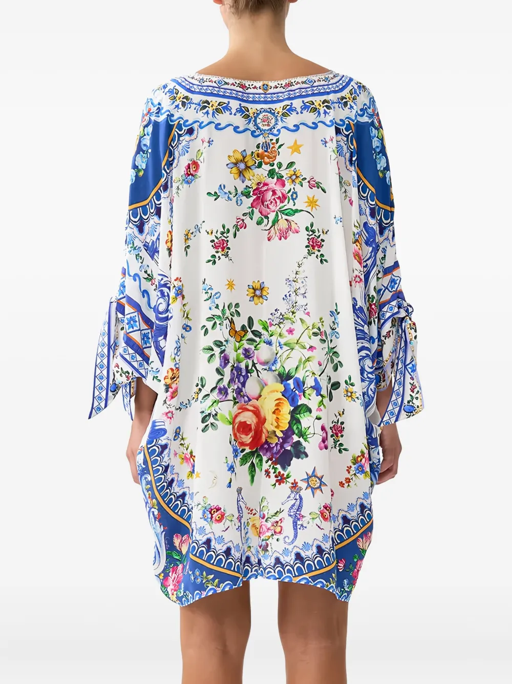 Camilla Mini-jurk met print Wit