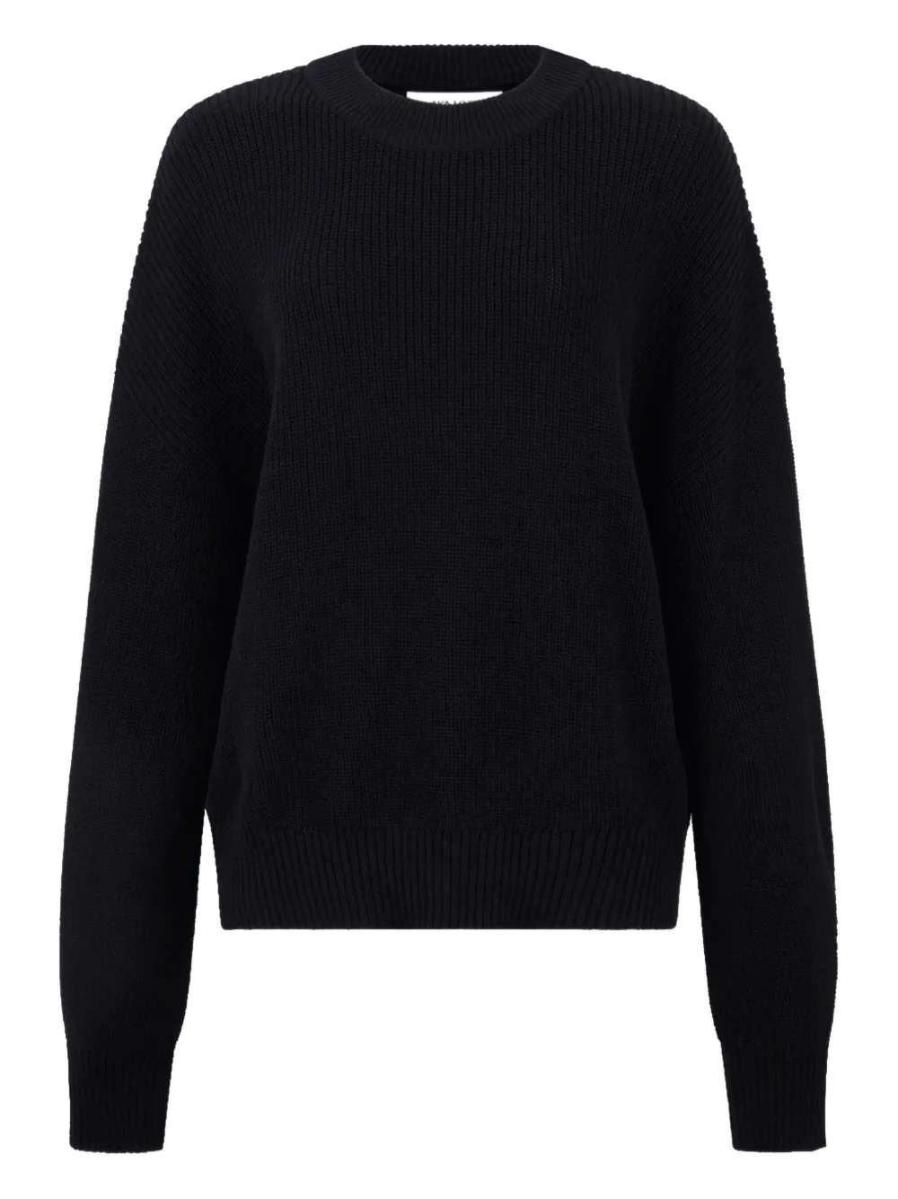 Aya Muse round-neck ribbed sweater - Nero