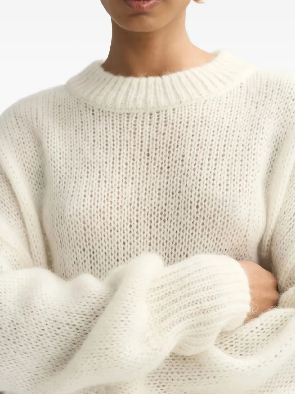 Soft Goat Trui met ronde hals Beige