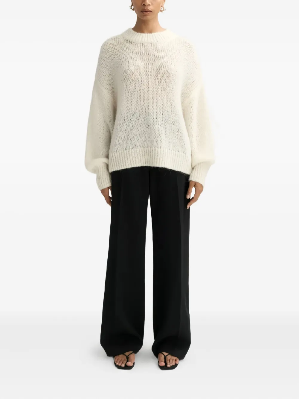 Soft Goat round-neck knitted jumper | Knitted Sweaters | Image 2