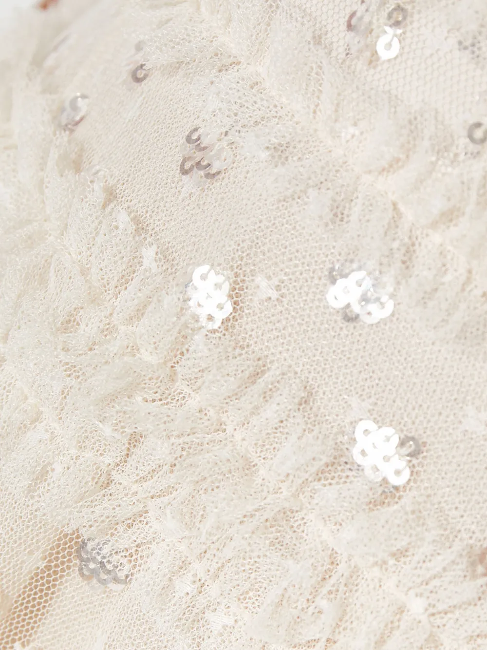 Needle & Thread Vivian jurk met pailletten en ruches Wit