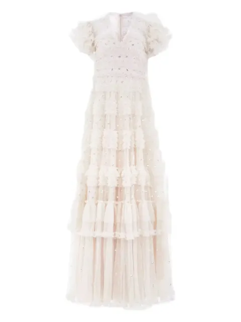 Needle & Thread Vivian sequin ruffled dress