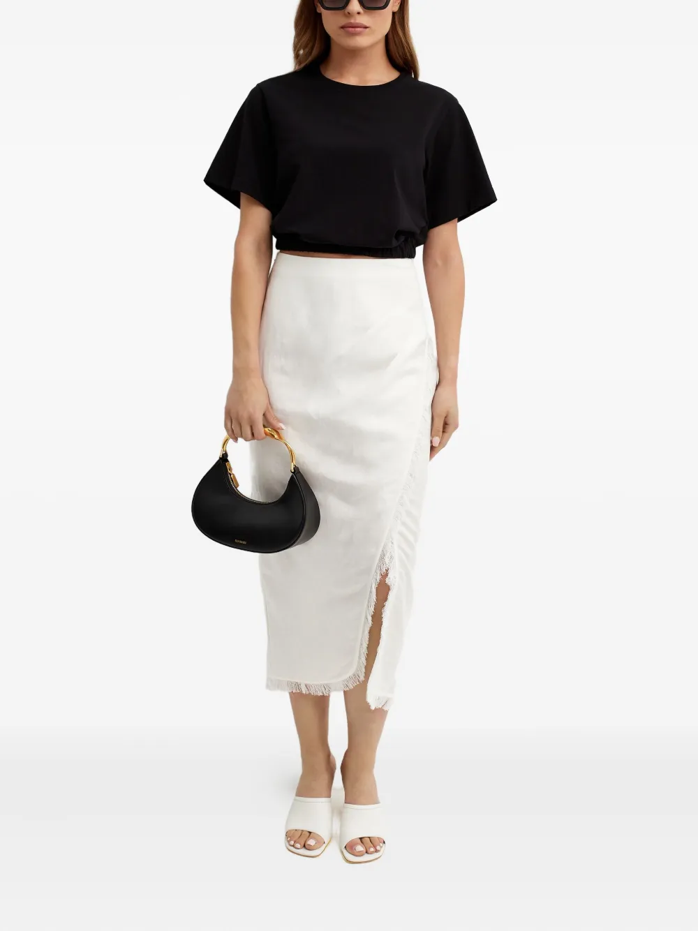 Simkhai Quinton fringed midi skirt - Wit