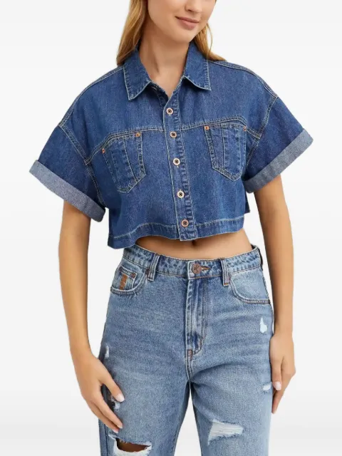 One Teaspoon cropped denim shirt 