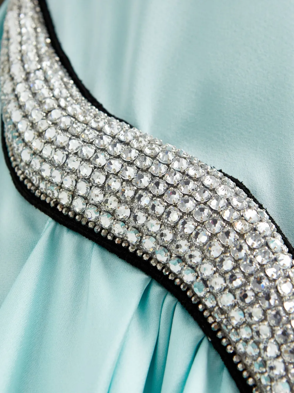 David Koma One-shoulder Crystal-embellished Mini Dress In Blue
