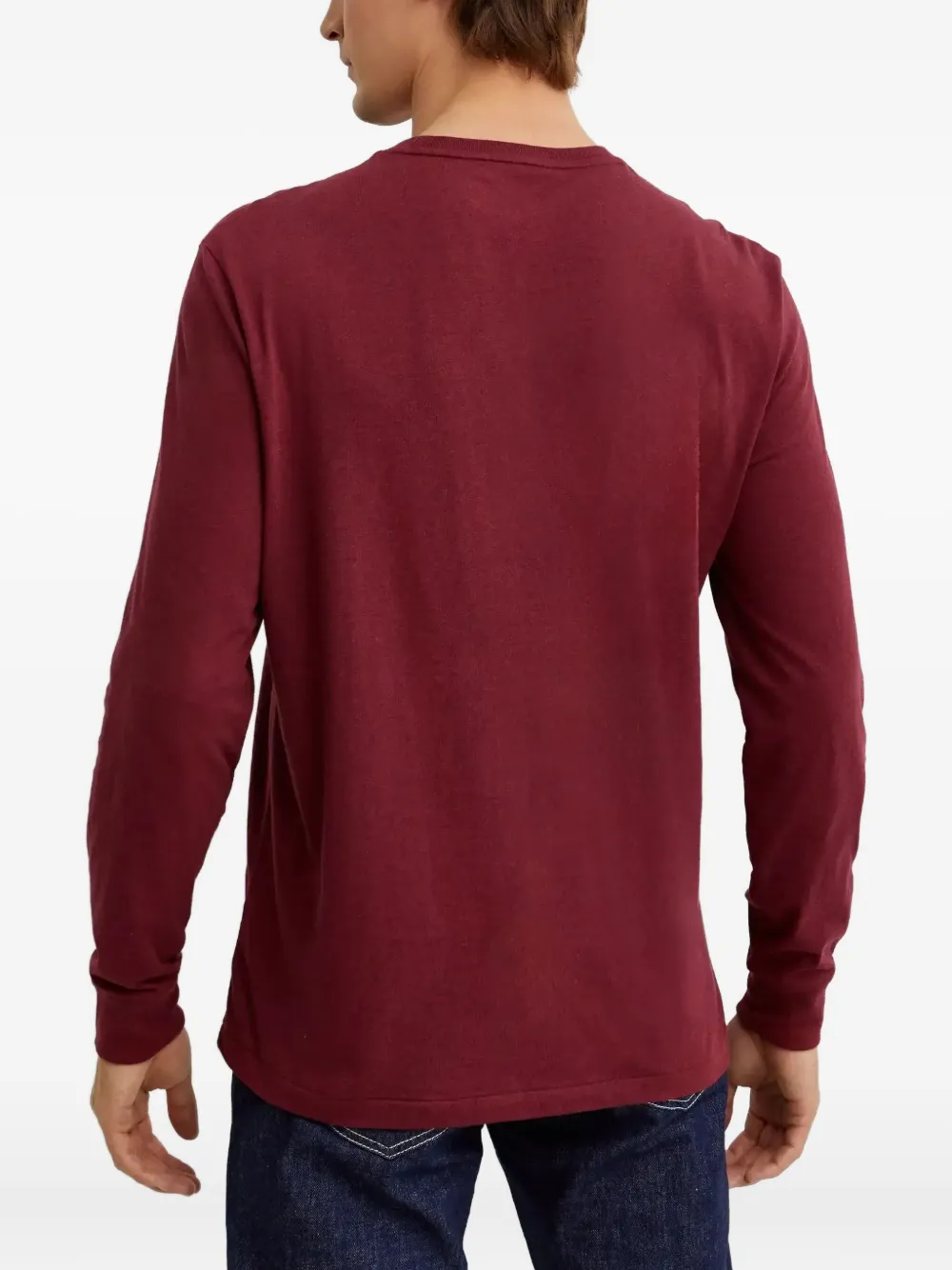 Polo Ralph Lauren T-shirt met logo en lange mouwen Rood