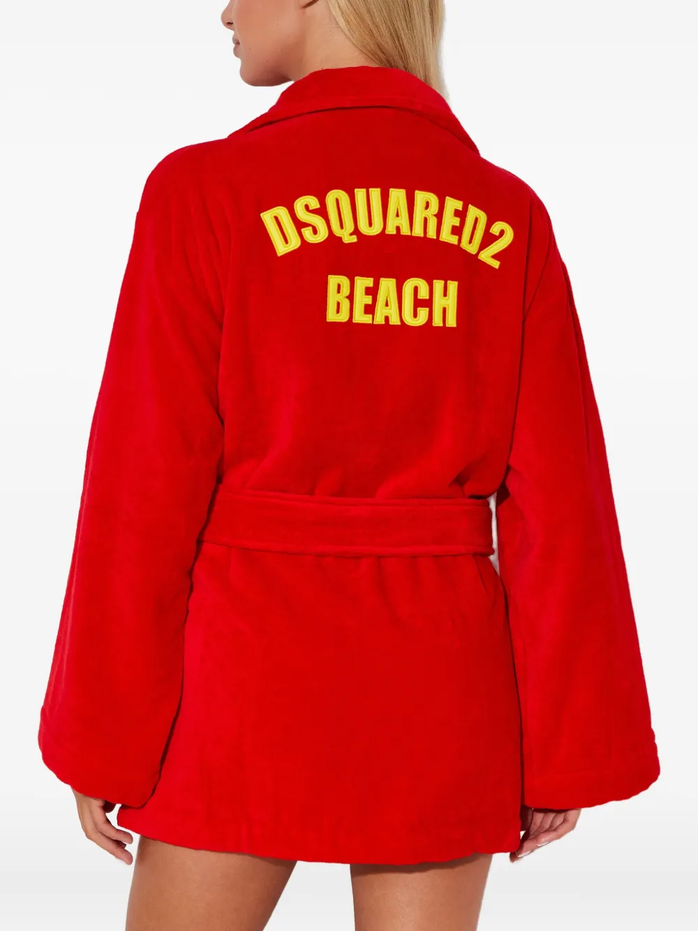 DSQUARED2 Strandkleding met gestrikte taille Rood