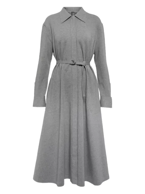 Norma Kamali long-sleeve belted midi dress