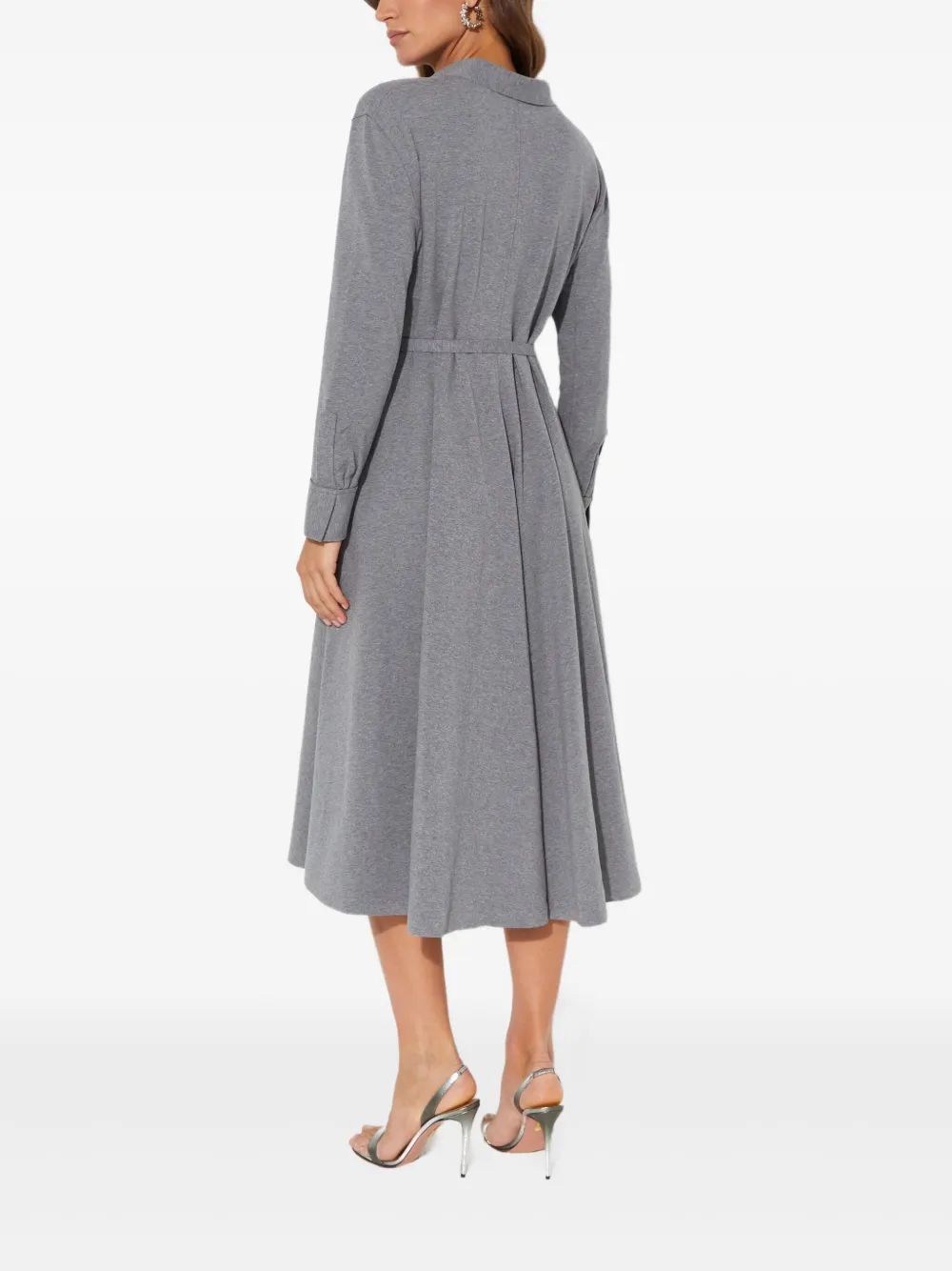 Norma Kamali Blousejurk met ceintuur Grijs