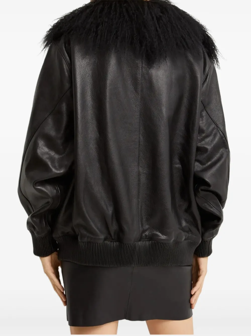 Manokhi Maira jack met afneembare kraag Zwart