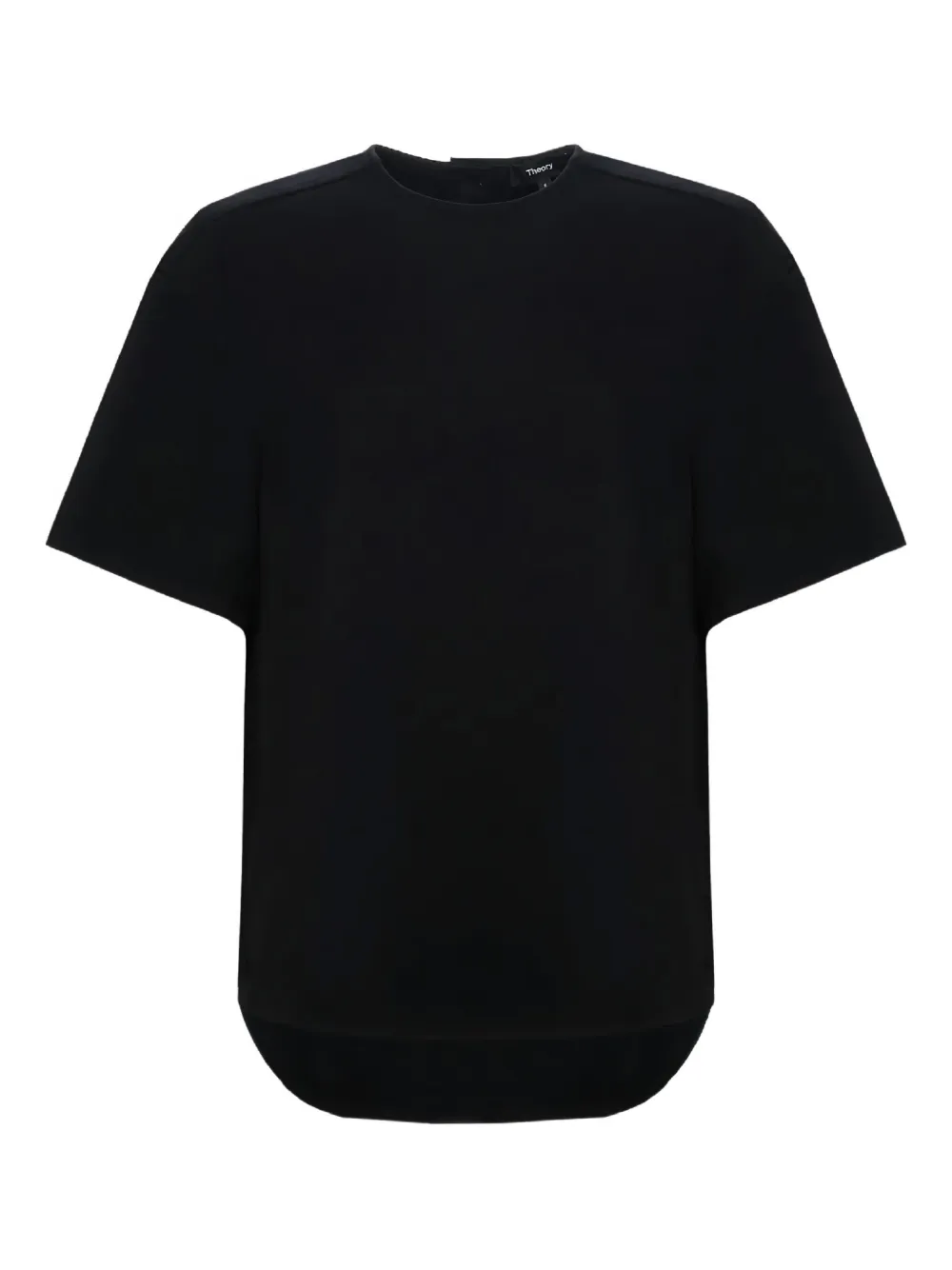 Theory Camiseta decote careca com mangas curtas | Preto | Image 1