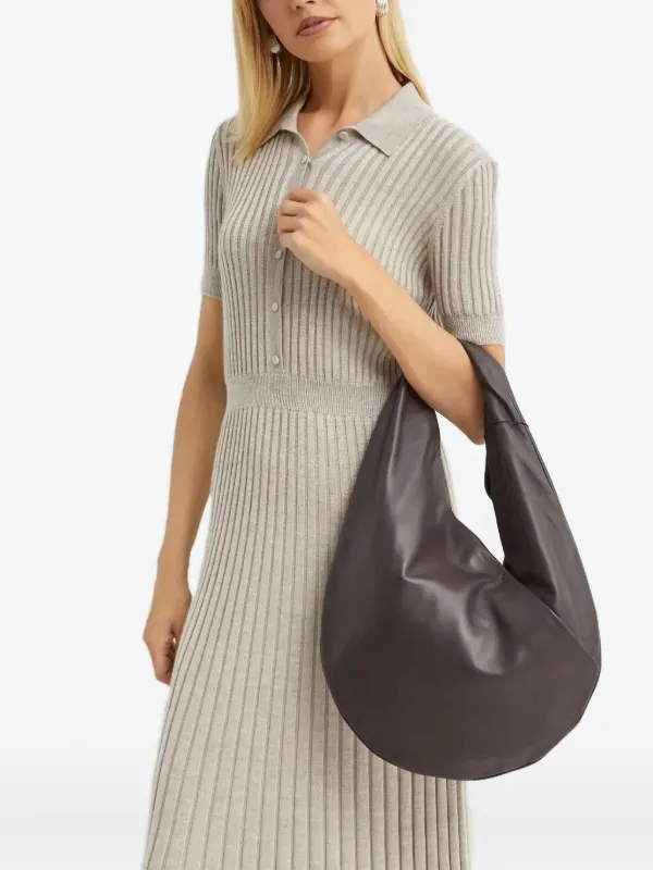 Aesther Ekme ORA Asymmetrical Shoulder Bag | Brown | FARFETCH UK