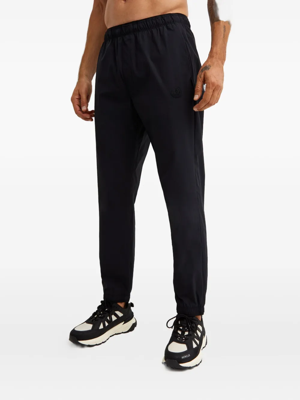 Moncler Logo-patch Track Pants In Black