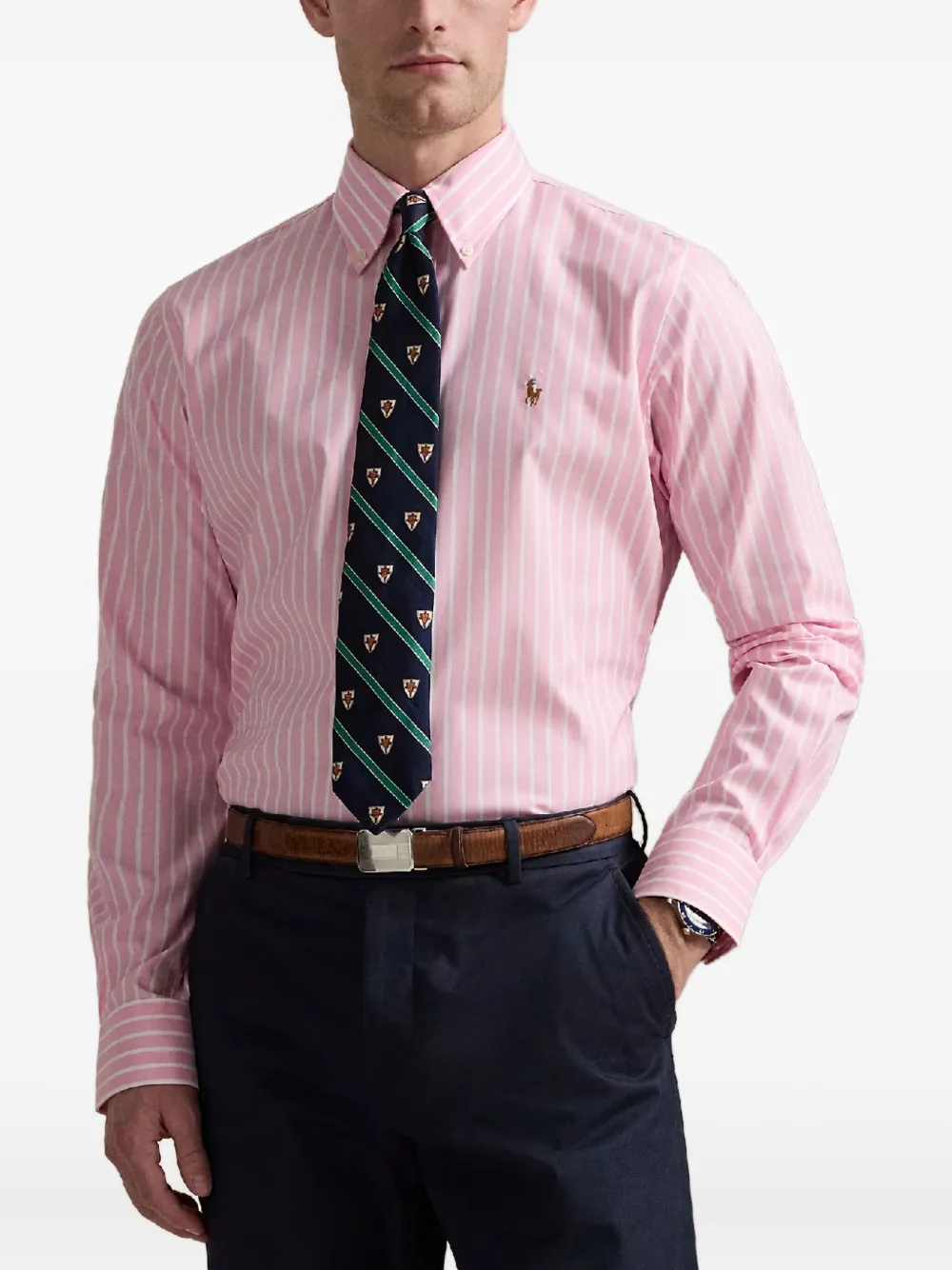 Polo Ralph Lauren Gestreept katoenen overhemd Roze