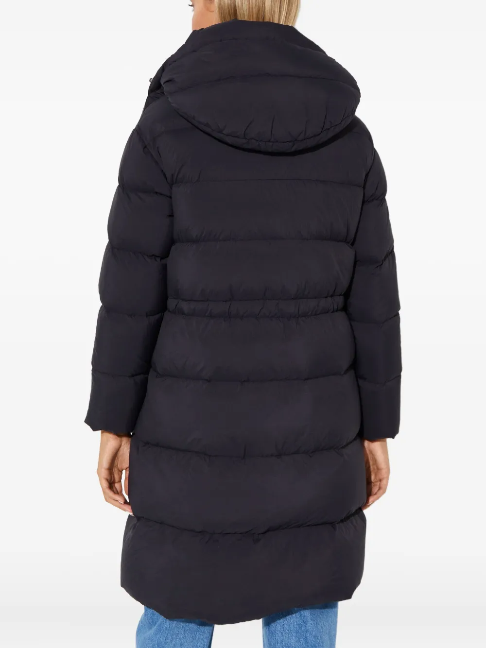 Hetregò Quilted-design Coat In Black